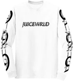 Juice Wrld Graphic Long Sleeve Shirt PNG Image