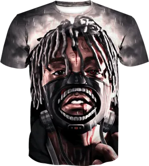 Juice Wrld Graphic T Shirt Design PNG Image