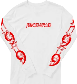 Juice Wrld Long Sleeve Shirt Design PNG Image