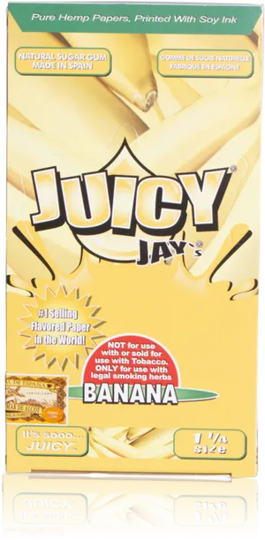 Juicy Jays Banana Flavored Hemp Papers PNG Image