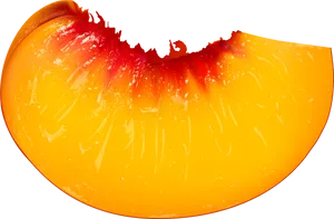 Juicy Peach Slice Closeup PNG Image