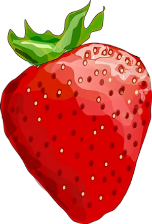 Juicy Strawberry Illustration PNG Image