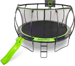 Jump Flex Trampolinewith Safety Net PNG Image