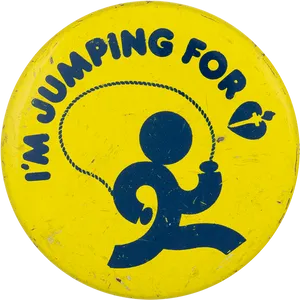 Jumping For Joy Vintage Badge PNG Image