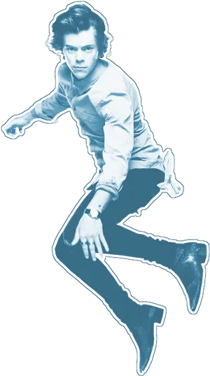 Jumping Manin Action Pose PNG Image