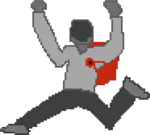 Jumping Pixel Art Character.png PNG Image