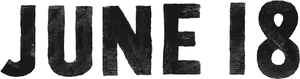 June18 Textured Black Font PNG Image