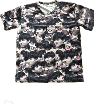 Jungkook Face Print Tshirt PNG Image