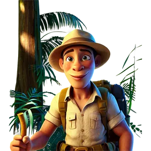 Jungle Explorer Cartoon Character Png Elh PNG Image