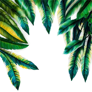 Jungle Leaf Border Png Lsx PNG Image