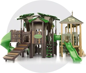 Jungle Themed Playground Structure PNG Image