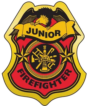 Junior Firefighter Badge Graphic PNG Image