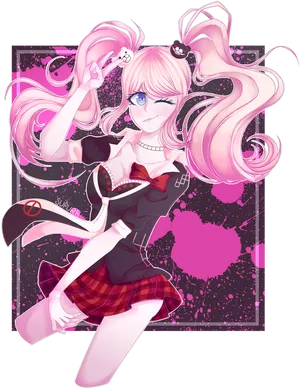 Junko Enoshima Anime Art PNG Image