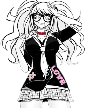 Junko Enoshima Anime Character PNG Image