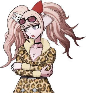 Junko Enoshima Stylish Pose PNG Image