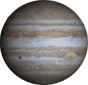 Jupiter Gas Giant Planet Illustration PNG Image