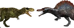 Jurassic_ Faceoff_ Tyrannosaurus_vs_ Spinosaurus PNG Image