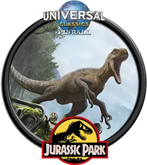 Jurassic Park Pinball Promotional Artwork PNG Image