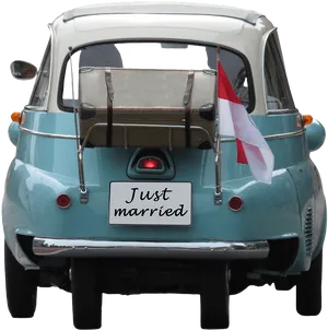 Just Married Vintage Car PNG Image