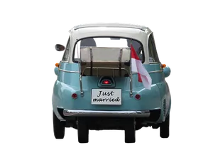 Just Married Vintage Car PNG Image