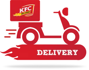 K F C Delivery Scooter Graphic PNG Image