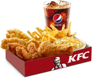 K F C Meal Combowith Pepsi PNG Image