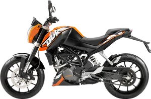 K T M Duke Motorcycle Profile PNG Image