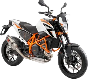 K T M Duke Motorcycle Profile PNG Image