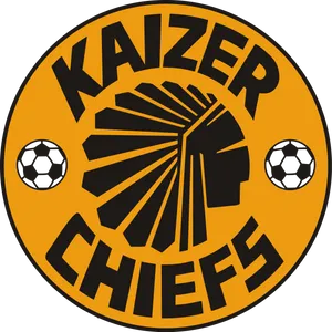 Kaizer Chiefs Logo Blackand Gold PNG Image