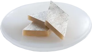 Kaju Katli Indian Sweet Delicacy PNG Image