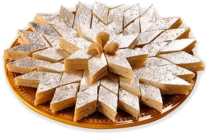 Kaju Katli Indian Sweet Delicacy PNG Image