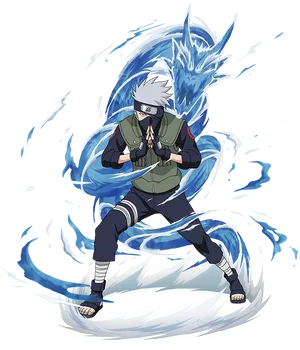 Kakashi Chidori Lightning Technique PNG Image