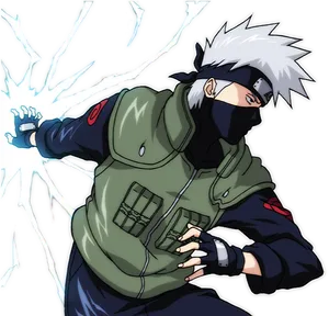 Kakashi Chidori Technique PNG Image