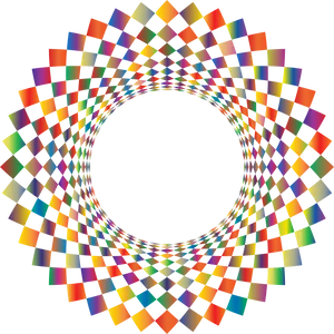 Kaleidoscopic Color Wheel PNG Image