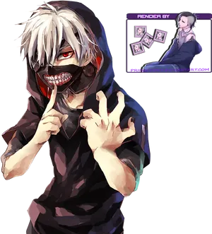 Kaneki Ken Ghoul Transformation PNG Image