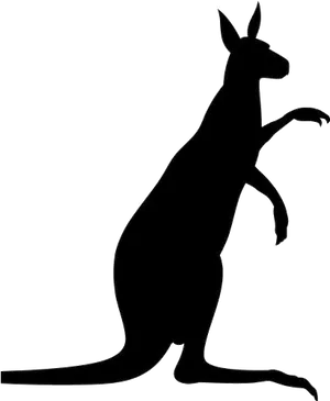 Kangaroo Silhouette Profile PNG Image