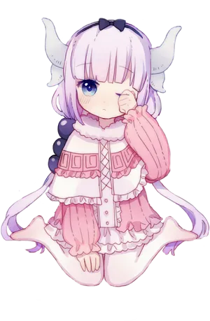 Kanna Kamui Anime Character PNG Image