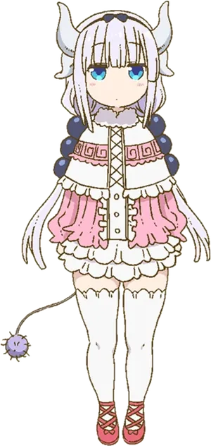 Kanna Kamui Anime Character PNG Image