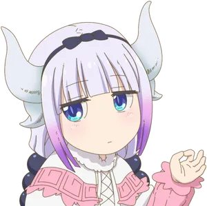 Kanna Kamui Anime Character PNG Image