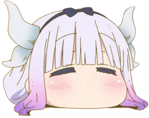 Kanna Kamui Cute Expression PNG Image