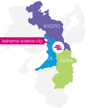 Kansai Region Map Kyoto Osaka Nara PNG Image