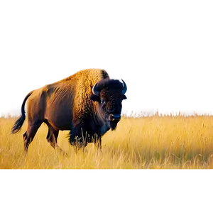 Kansas Bison On The Prairie Png 06202024 PNG Image