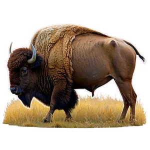 Kansas Bison On The Prairie Png Duu PNG Image