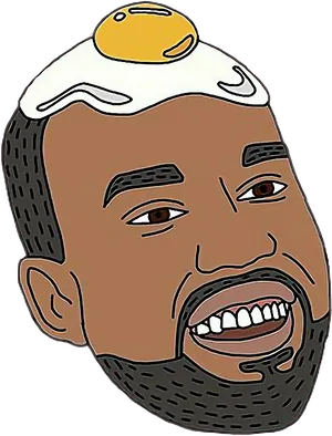 Kanye West Egg Head Cartoon PNG Image