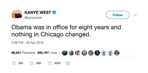 Kanye West Tweet Obama Chicago Comment PNG Image