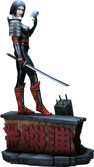 Katana Statue Figure Collectible PNG Image