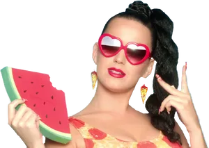 Katy Perry Watermelon Summer Vibes PNG Image