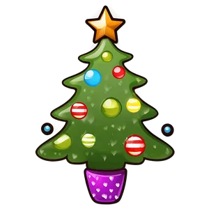 Kawaii Christmas Tree Decoration Png Ywn58 PNG Image