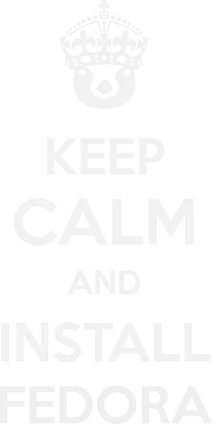 Keep Calm Install Fedora Poster PNG Image