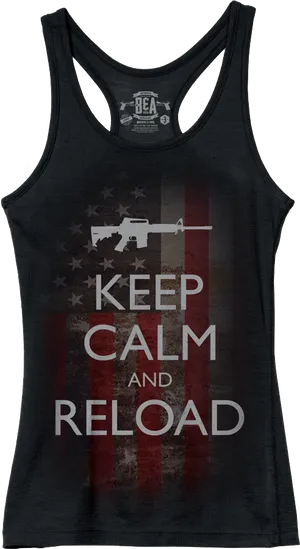 Keep Calmand Reload Tank Top PNG Image